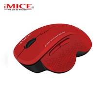 무선 무소음 게이밍 버티컬 마우스 PC 용 인체 공학적 USB 수신기 6 버튼 Mause 1600 인치 당 점 노트북, CHINA, Red