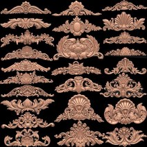 새로운 조각 코너 아플리케 stl 3d 모델 릴리프 cnc STL 파일 형식 유럽 홈 장식 조각 목공 40 개, 01 Files Send Email