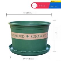 ZZJJC 화분 대전다육플라스틱 특대호 월계다육분재 화분수지갤런 화분, 왜소3호[구경22cm]4개입, 화분받침(비료 보내기+뿌리가루)함유