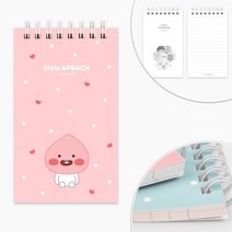 카카오프렌즈 리틀프렌즈 상철 스프링수첩 / 미니노트 메모지 노트패드 수첩 스프링제본 스프링노트 산모수첩 알림장 스프링다이어리 미니다이어리 미니수첩 어린이집알림장 기자수첩 기도수첩, 어피치
