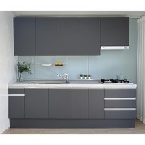 지안데코 인조대리석싱크대 PET하이그로시&무광도어 E0자재사용 (가스대 조리대300~1000), 1100mm, 걸레받이