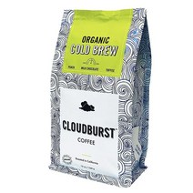 미국직구 Cloudburst Organic Cold Brew 거친 분쇄 커피 USDA 인증 자연유래 아라비카 원두 100% 12온스, 수량, 상세참조