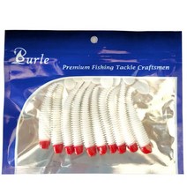 소프트 실리콘 스윔베이트 isca 인공 웜 미끼 물고기 워블러 배스 잉어 플라잉 낚시 T 테일 5 cm 6 1, 01 red white_02 6CM