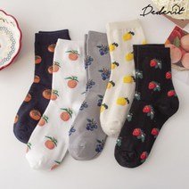 데데리트 귀여운 과일모양 봄 여름 여성 여자 패션 디자인 캐릭터 예쁜 양말 세트
