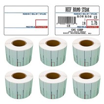 CAS 라벨 6롤 LST-8010 열 - 4 200 라벨 58 x 40mm 프린터 인쇄 스케일 CAS LP-1000 CL-5000 CL-5500 CL-7200 쉬운 무게 LS-1, 6 Rolls, 8010