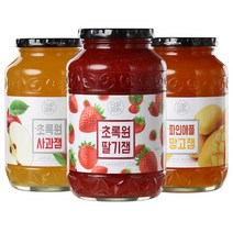 초록원 과일잼3종 1kg+1kg (딸기잼/사과잼/파인애플망고잼), 단품, 잼 선택:딸기잼1kg+딸기잼1kg