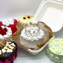 케이크 석고 방향제 커스텀 레터링 디자인 주문/생일 선물 브라이덜샤워 티아라 왕관 케이크, 데이지