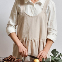 오너클랜 신혼부부 꽂집 카페 에이프런 린넨원피스앞치마, 본품, 민트