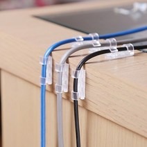 랜선 후크 컴퓨터 전선 USB 케이블 홀더 사무실 주방 욕실 거실 방 멀티탭 자동차 선 고정 정리 클립, 소형(20개 + 양면테이프 + 아크릴테이프) 하얀색