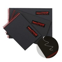 아트앤디자인 포트폴리오 블랙 스케치북 200g 25매 A4