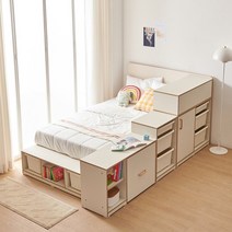 레이아임 모듈형 대 헤드 수납침대SS D형 교구장세트, 단품