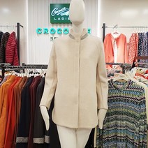크로커다일레이디 올리비아하슬러 세련되고 고급스런 느낌 밴딩 카라 배색 캐시미어 자켓 뉴코아 인천점