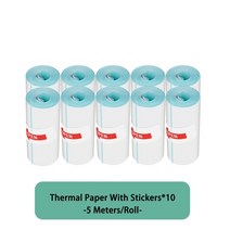 포토 미니 프린터 포켓 휴대용 ocinkjet x5 열전사 무선 블루투스 라벨 메모 57mm for home and office android ios, 종이 세트 b