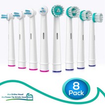 전동 칫솔모 리필 Oral B 치간 교정 전동 칫솔 헤드 구강 전문 교정용 교체 브러시 헤드, 단일옵션