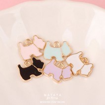마타타 비즈공예 재료 베이비독 팬던트 참(14x10mm), 1.화이트