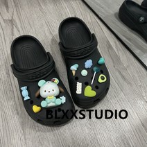 산리오 포차코 큰 지비츠 세트 크록스 캐릭터 입체 장식