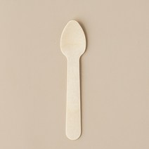 친환경 카페용품 벌크포장 일회용 스푼 나무숟가락 110mm 100개입, 100개, 100개