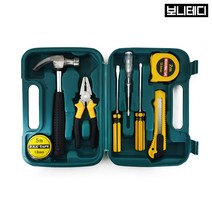 공구세트 9종 망치 펜치 드라이버 일자드라이버 십자드라이버 커터칼 줄자 절연테이프 전용케이스 가정용 산업용 보니테디, 공구세트 9P