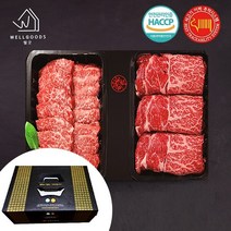 [웰굿]미경산 고급암소 한우1+ 등심혼합세트5호 1kg(등심500g 앞치마살500g)