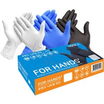 요리용 니트릴장갑 100매 식품용 위생장갑 스마트폰터치 가능, 포핸즈블랙(100매)XL