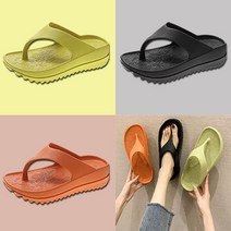 (당일출고) 초경량 플립플랍 젤리 푹신한 조리 플랫폼 커플 굽 바다 슬리퍼 EVA 쿠션 남녀공용 가벼운 핏 플랍 여름 구름 바닷가 해변 통굽 발편한 편안한 말랑한 쪼리 플리플랍