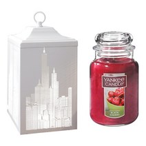 미트라샵 메트로 대 캔들워머+양키캔들 라지자 SET, 화이트+블랙체리