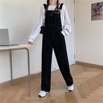 봄 바지 청바지 여자 남자 여성 남성 인터넷 연예인 나이 감소 블랙 데님 서스펜더 바지 여성용 한국 스타, 06 2XL
