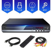 비디오플레이어 TV 용 고화질 1080P 가정용 DVD 플레이어 박스 전 지역 CD 디스크 AV 출력 내장 마이크 포트, [01] EU PLUG 220V, EU PLUG 220V