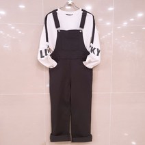 더데이걸 더데이걸 덕천점 올데이 와이드 멜빵 바지 스판이 짱짱하다 편안한 멜빵