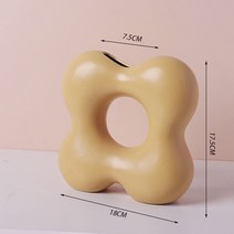 감성 화병 꽃병 이케바나 뜨거운 판매 기능 북유럽 간단한 일반 세라믹 장식품 거실 홈, 1-타자-노란색