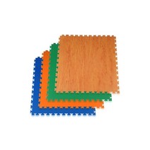 스매싱스포츠 민자퍼즐매트 체육관매트(조립식) 1개 100 x 100cm 두께 22mm 4색(우드 녹색 주황 청색)/100장이상 시공가능(시공비별도), B 녹색
