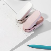 델리 누사인 1공 펀치 미니 펀칭기 종이 펀치기 휴대용, 1공펀치(NS088)_핑트