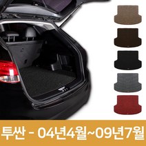 자동차 카매트 차량용 트렁크 바닥 코일 매트 투싼, 블랙