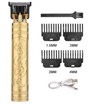 T9 USB 전기 헤어 커팅 머신 충전식 클리퍼 남성용 면도기 트리머 이발사 수염, Gold DragonA-nobox, 05 Gold Dragon A nobox, 07 Gold DragonA-nobox, 09 Gold DragonA-nobox