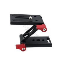 휴대용 z type 틸트 삼각대 헤드 접이식 틸트 foldable slr canon nikon sony micro single quick release plate stand hol, 검은색