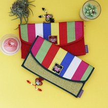 색동 비단 누빔 장지갑(5colors) 한국스타일지갑 자수누빔지갑 누빔지갑파우치 장지갑 지갑파우치 전통장지갑 한복장지갑 패션장지갑 한복지갑 누빔장지갑 통장파우치