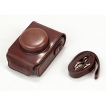 PU 가죽 케이스 카메라 가방 커버 파나소닉 루믹스 LX7 LX5 LX3 LX10 LX15 용 숄더 백, 03 Coffee