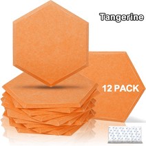 흡음재 방음 벽 패널 음향 녹음 스튜디오 소음 차단 씰링 폴리에스테르 12 개, 126.Tangerine - 10mm Super Den