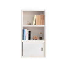 깔끔한 마감처리 미니멀 도어형 3단 책장(60cm 4색) 사무실 장식장 벽면 LP, 월넛