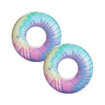 FUNBOY 빈티지 칼리 튜브 수영장 2개 팩 여름 파티 엔터테인먼트, Tie Dye 2 Pack