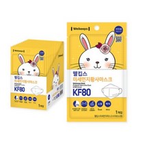 웰킵스 미세먼지황사마스크 소형 KF80, 1개입, 15개, 백색