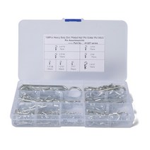 트랙터 의자 부품 탄소강 기계 히치 클립 R 핀 아연 도금 코터 헤어핀 트랙터 자동차 트럭용 구색 키트 12, 한개옵션0