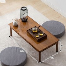 팔각소반 해주반 나주반 개다리소반 꽃 103195, 소나무 조각 강 테이블【100 50