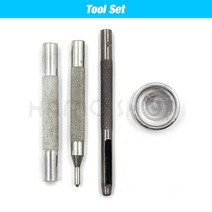 똑딱이펀칭기 스냅 단추 펀치 펜치 똑딱 펀칭기 50set 패스너 금속 프레스 버튼 스터드 leathercraft 의류 의류 신발 용 옵션 설치 도구 키트, 15mm(831), Tool Set Only, 도구 세트만