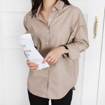 여성 사계절 베이직 데일리룩 셔츠 빅사이즈여성의류 오버핏셔츠