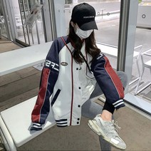 여자 바시티자켓 스타디움 점퍼 항공 레터링 봄잠바