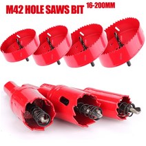 m42 16-200mm hss 강철 드릴링 구멍 톱 드릴 비트 커터 알루미늄 철 스테인레스 스틸 diy 나무 커터 드릴 비트 용 바이메탈 446, 18mm