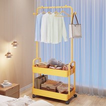 Meainna 이동식 스탠드 옷걸이 행거, 노란색