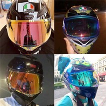 For K1 K3SV K5 Open Lens Helmet Lens Electroplated Lenses Day and Night Lenses Aurora Red Aurora Blu, [01] Multicolor