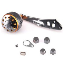 VISPREA 릴 부품 베이트릴 드럼 릴 핸들 알루미늄 합금제 109mm 핸들 손잡이 시마노 Shimano 다이와 Daiwa 아부가르시아 Abu Garcia 맞춤 부품 교체 YU74 (금)